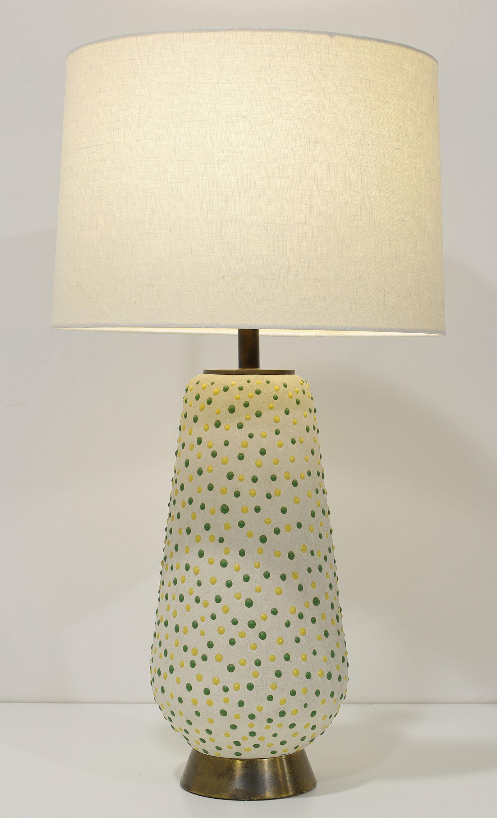 Pair of Mid Century Modern Table Lamps Signed For Sale 1