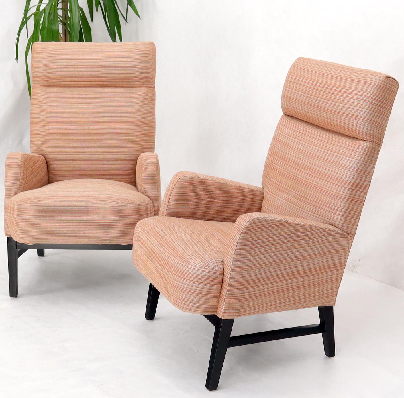 Paar moderne Lounge-Sessel mit hoher Rückenlehne aus der Mitte des Jahrhunderts (Unbekannt) im Angebot