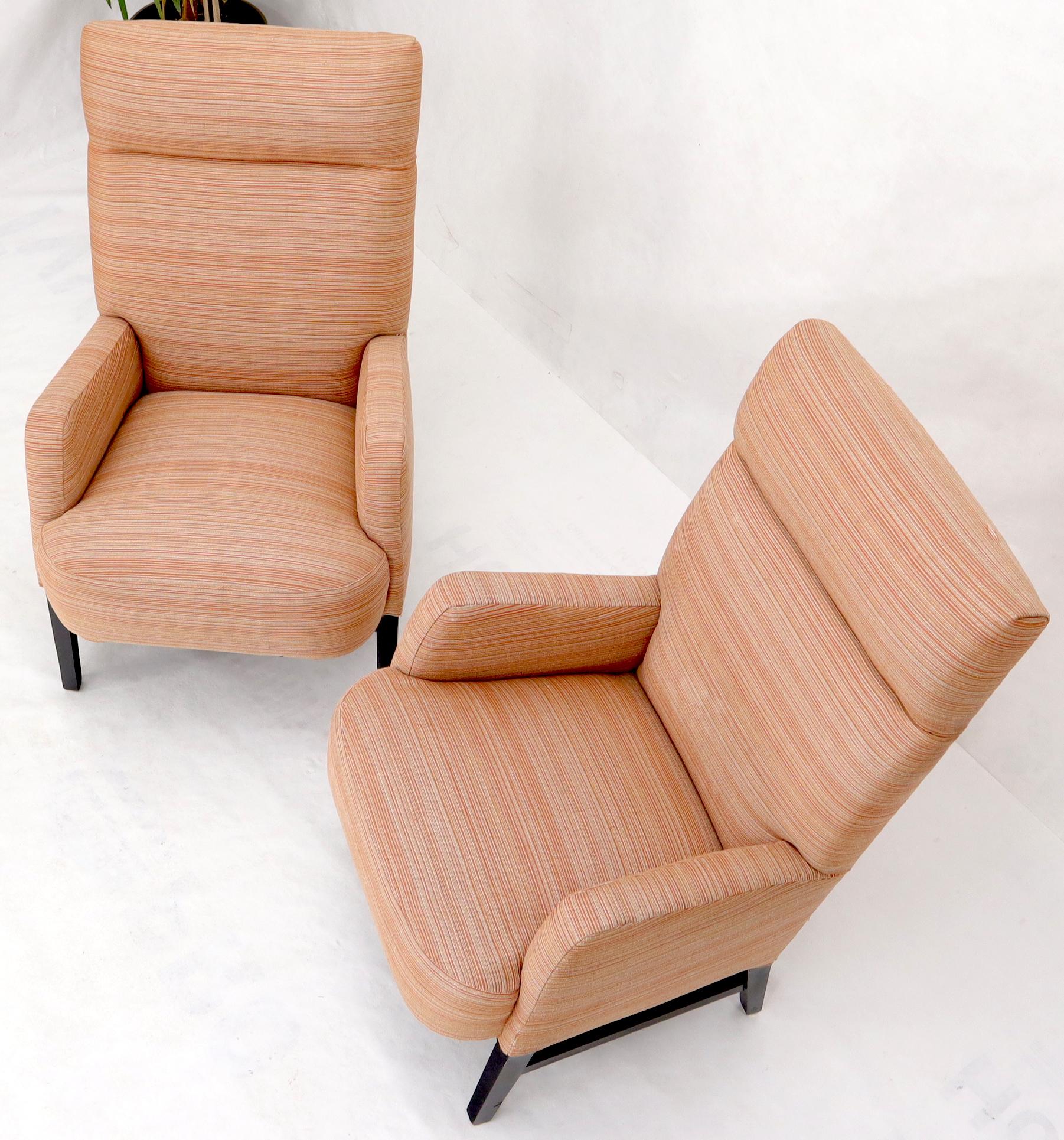 Paar moderne Lounge-Sessel mit hoher Rückenlehne aus der Mitte des Jahrhunderts im Zustand „Gut“ im Angebot in Rockaway, NJ