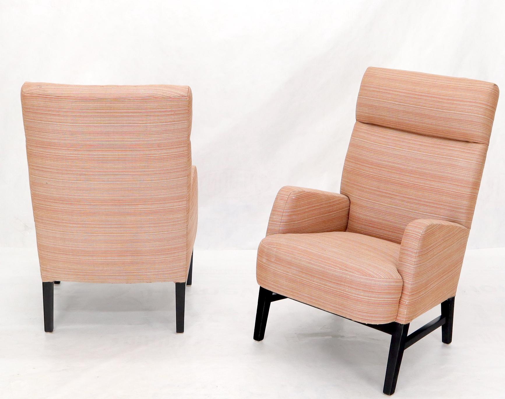 Paar moderne Lounge-Sessel mit hoher Rückenlehne aus der Mitte des Jahrhunderts (Polster) im Angebot