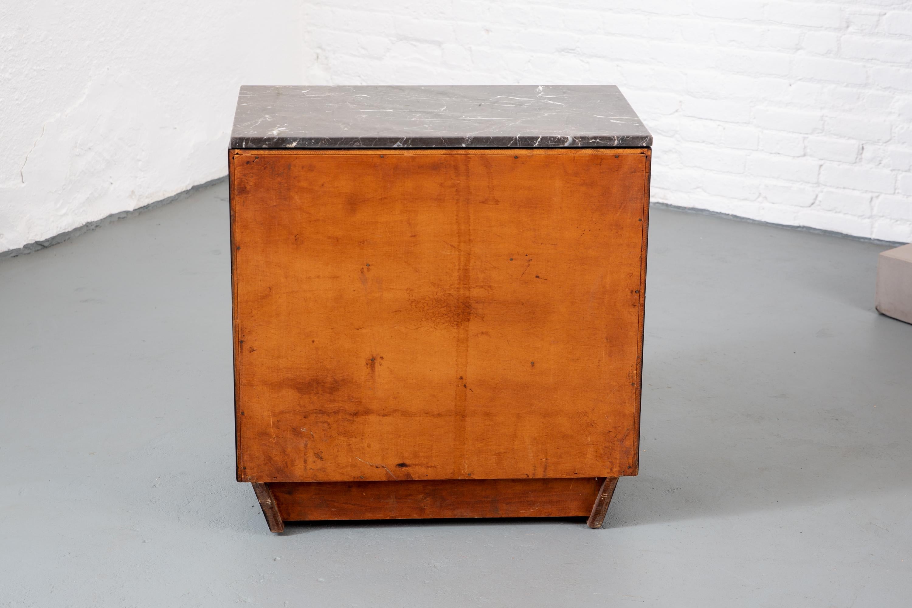 Pair of Mid-Century Modern Teak Chests with Marble Tops For Sale 3