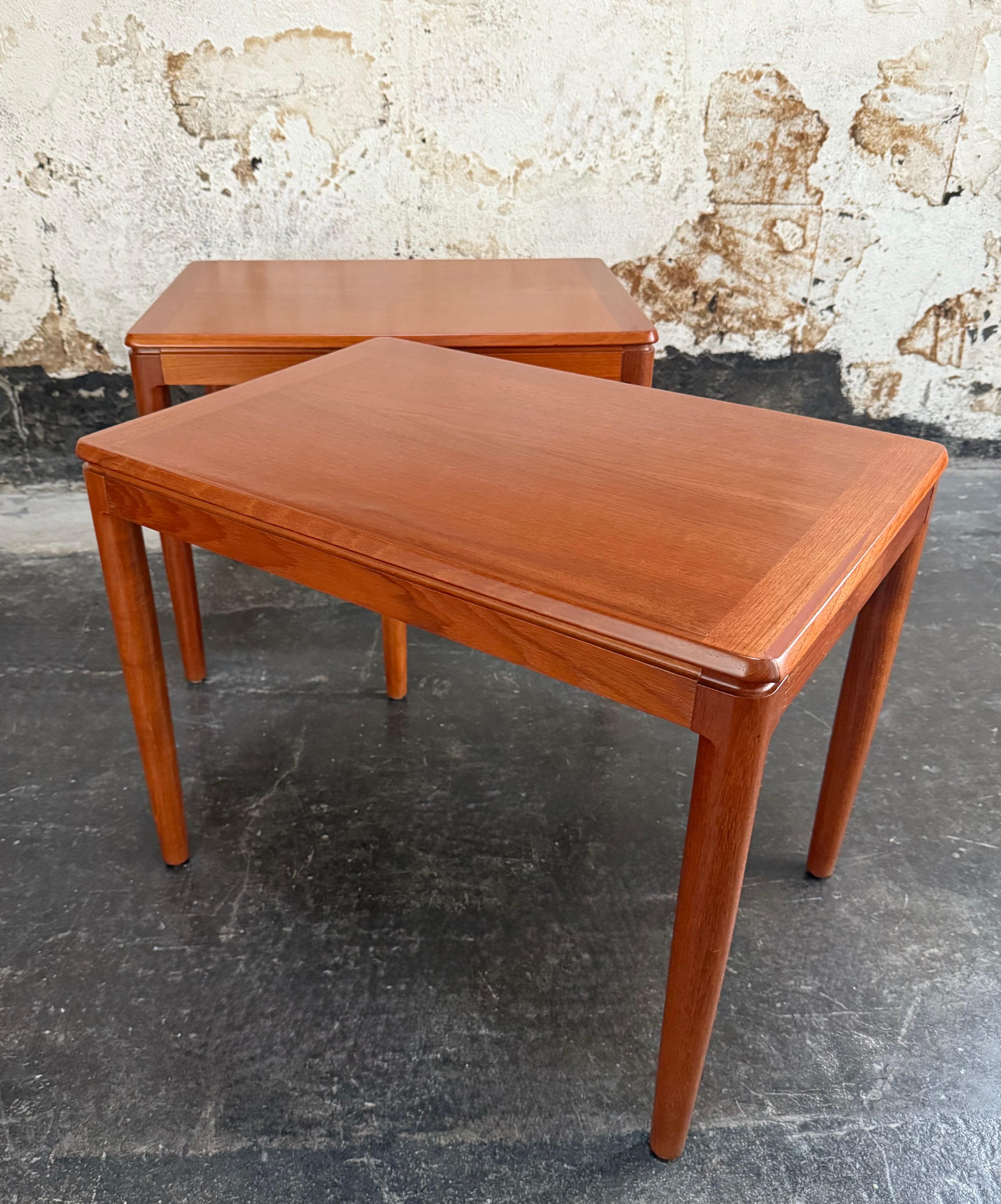 Pair of Mid-Century Modern Teak End Tables by Göte Möbler Nässjö, Sweden c.1960 For Sale 4
