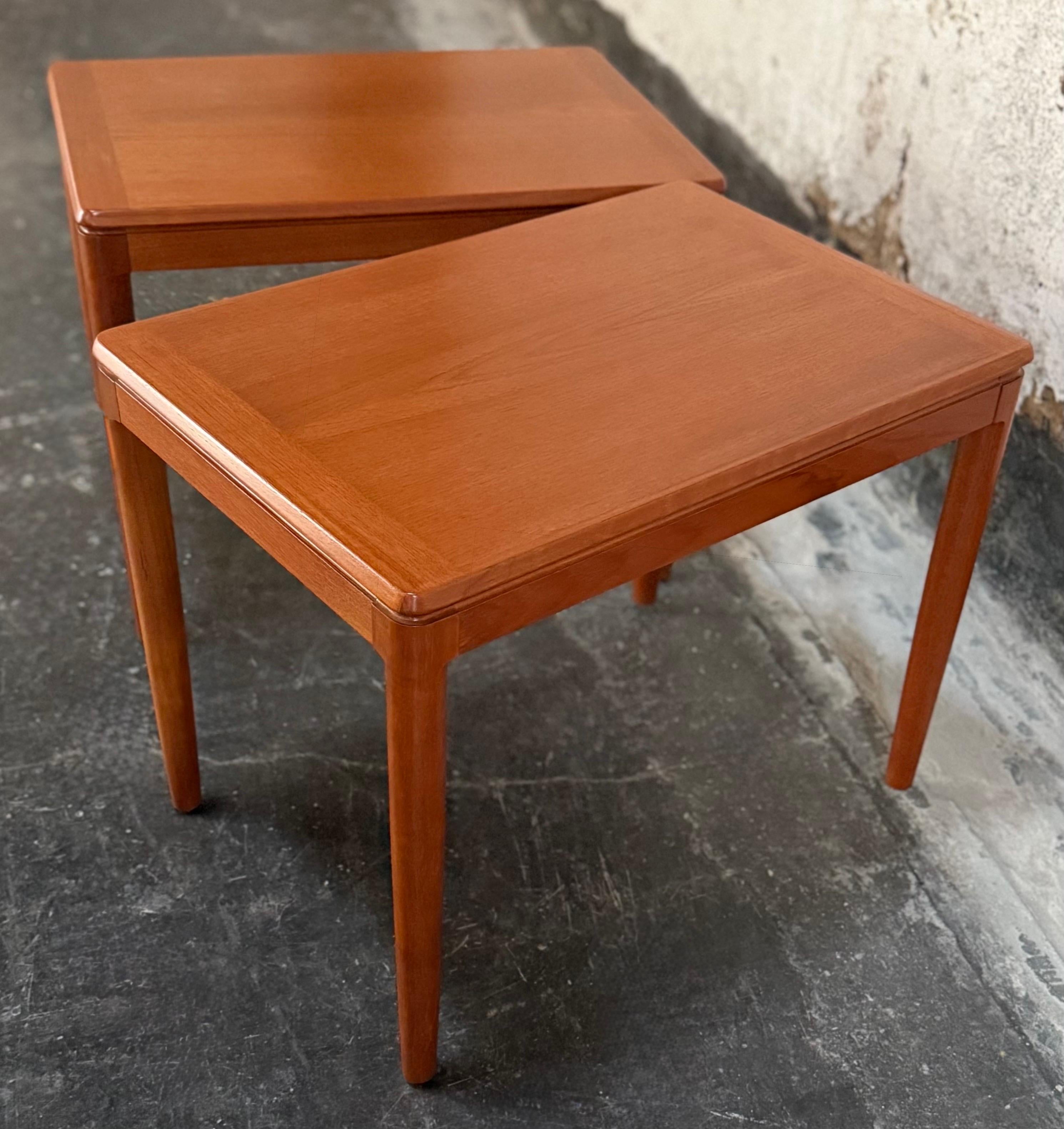 Pair of Mid-Century Modern Teak End Tables by Göte Möbler Nässjö, Sweden c.1960 In Good Condition For Sale In Atlanta, GA