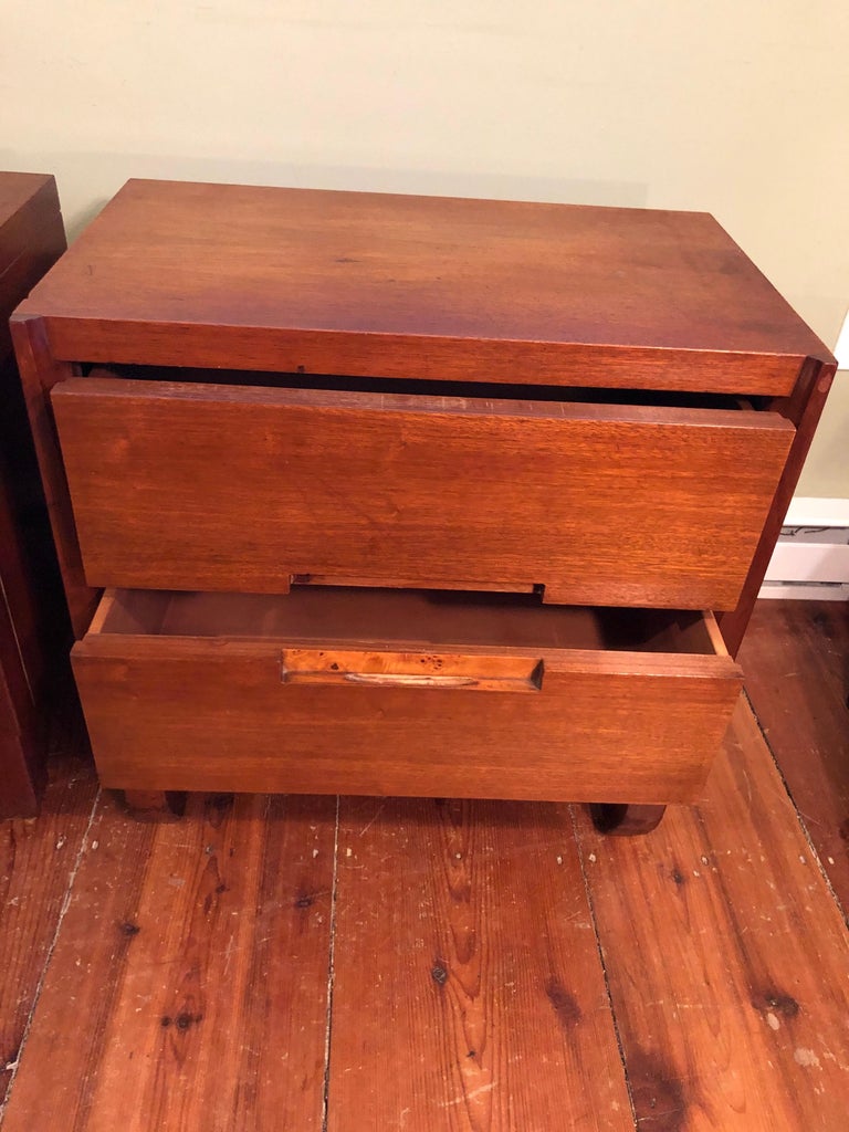 ON SALEPair of MidCentury Modern Teak Nightstands For Sale at 1stdibs