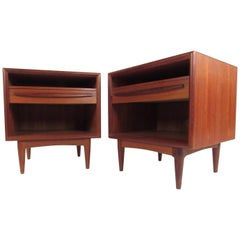 Pair of Mid-Century Modern Teak Nightstands