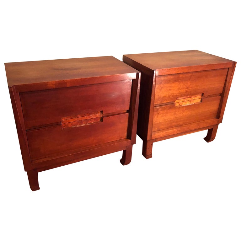 ON SALEPair of MidCentury Modern Teak Nightstands For Sale at 1stdibs