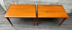 Pair of Mid Century Modern Teak Side Tables or End Tables, Denmark, 1960's