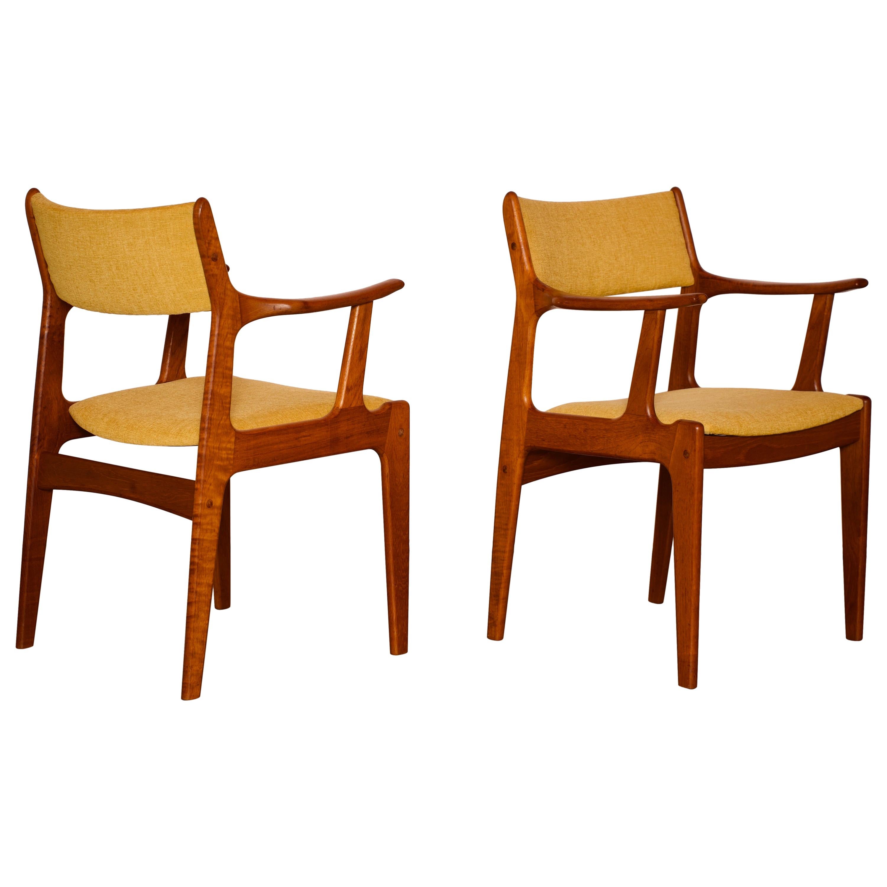 Pair of Mid-Century Modern Teak Wood Armchairs