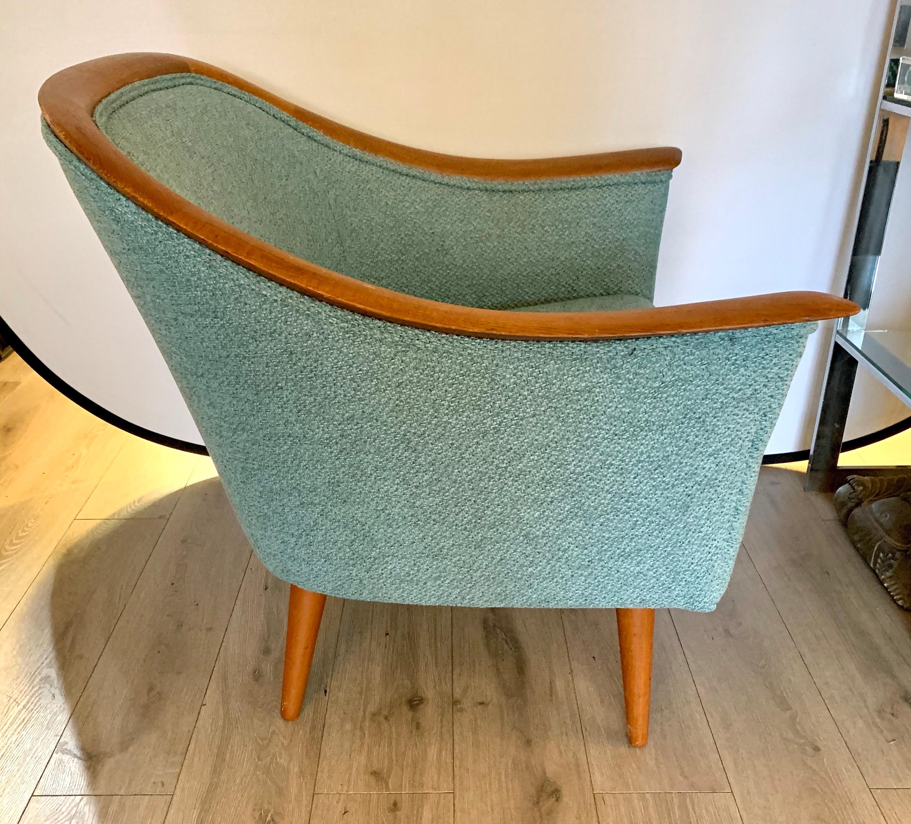 teal mid century modern chair