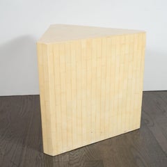 Pair of Mid-Century Modern Tessellated Stone End/Side Tables by Maitland Smith