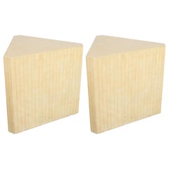 Pair of Mid-Century Modern Tessellated Stone End/Side Tables by Maitland Smith