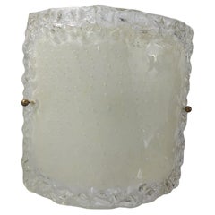 Paar Mid Century Modern Thick Venini Style Murano Wall Sconces für Casella
