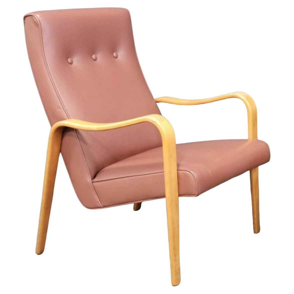 Travail du bois Paire de fauteuils de salon Thonet en bois courbé et bouleau de style moderne du milieu du siècle dernier  en vente
