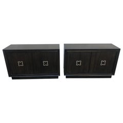 Pair of Mid-Century Modern Tommi Parzinger Style Night Stands or Credenzas
