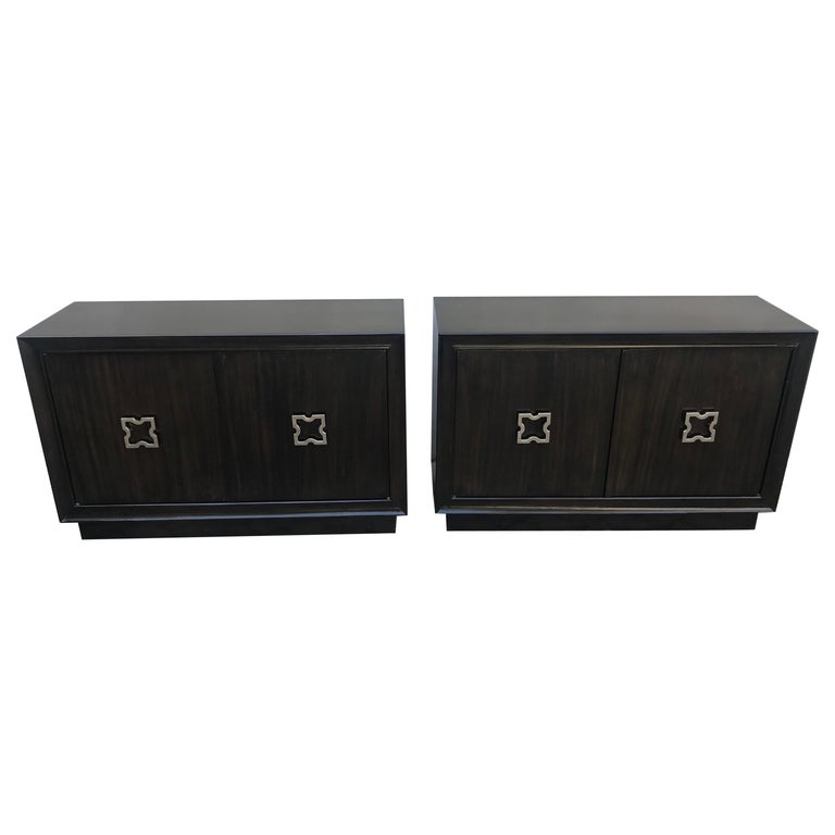 Pair Of Mid Century Modern Tommi Parzinger Storage Cabinets Or Small Credenzas For Sale At 1stdibs