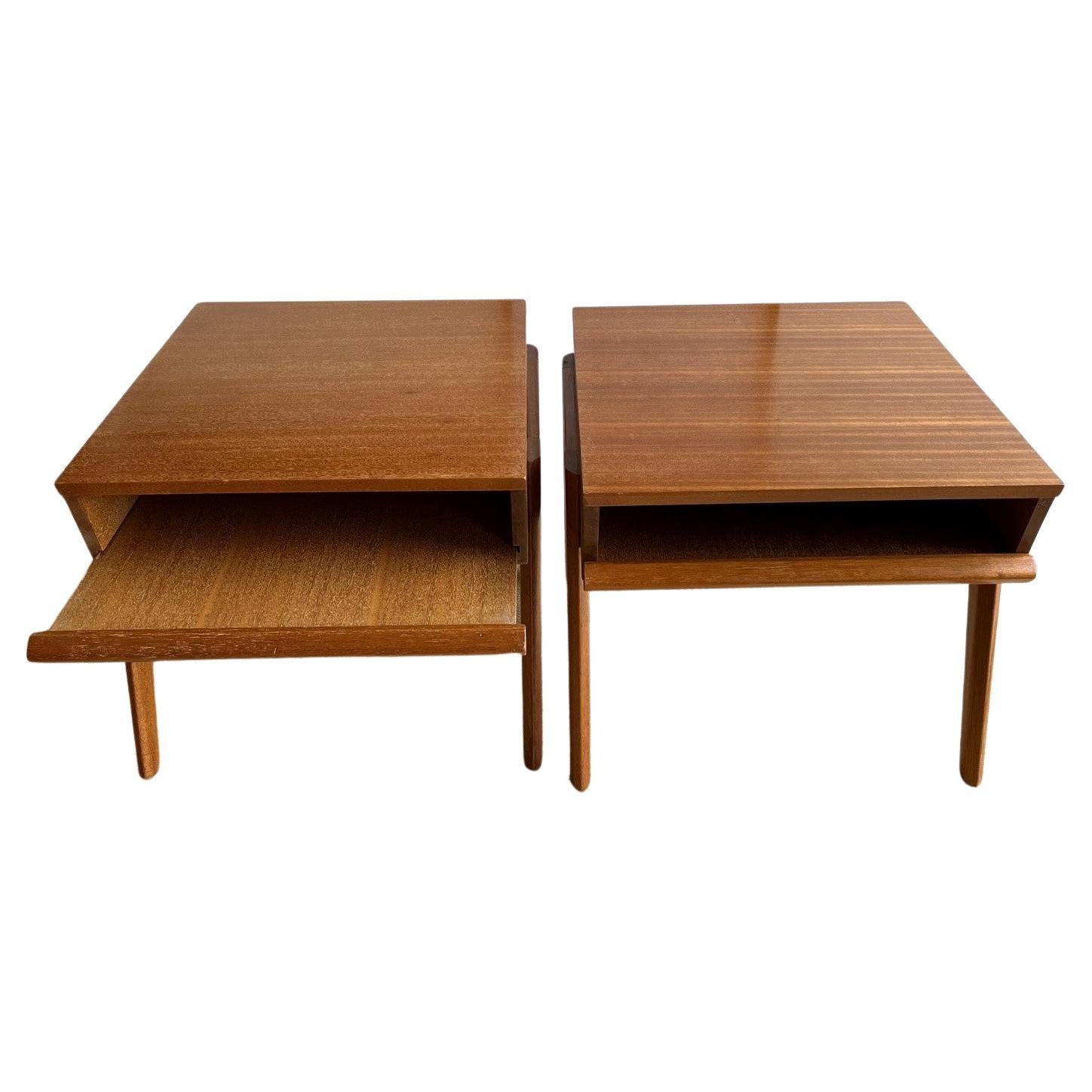 Pair of Mid-Century Modern Tray Side Table Designed by John Keal 