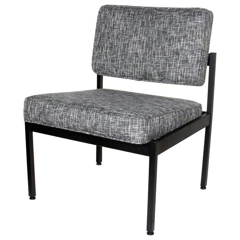 Pair of Mid-Century Modern Tweed Industrial Chairs in the ...