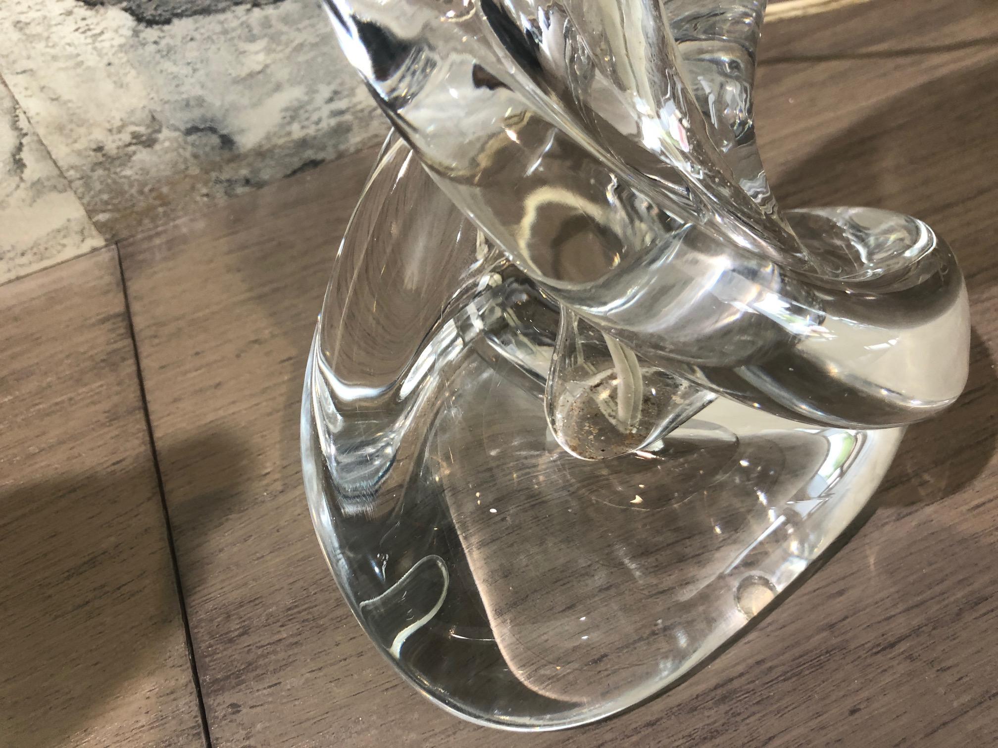 Italian Pair of Mid-Century Modern Twist Murano Glass Table Lamps