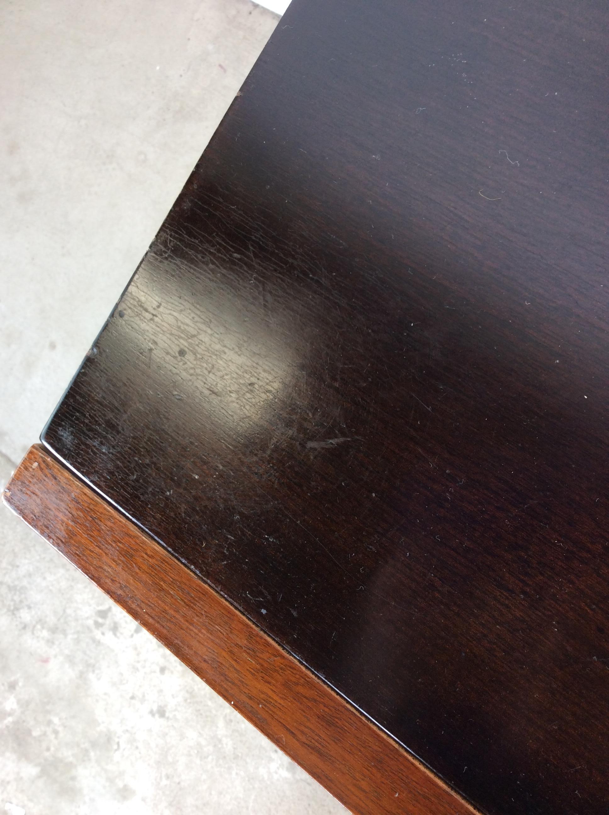 Pair of Mid Century Modern Two Drawer Nightstands with Chrome Accents Bon état - En vente à Freehold, NJ