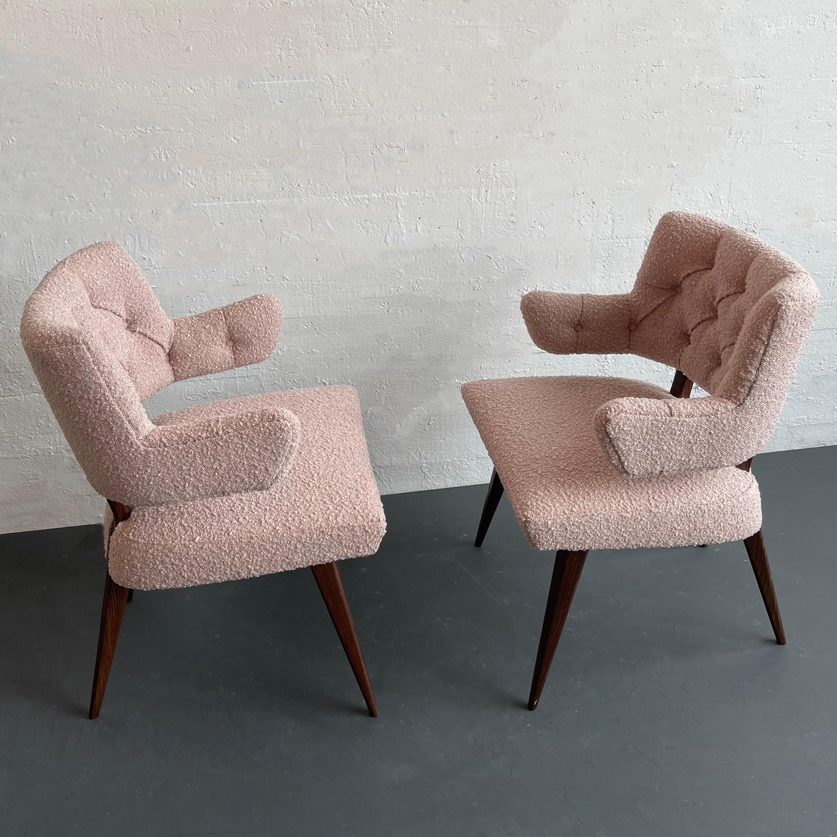Paar gepolsterte Sessel aus der Mitte des Jahrhunderts (Mid-Century Modern) (Wolle) im Angebot