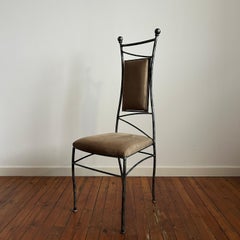 Pair of Mid-Century Modern Upholstered Dining Chairs, Italy, 1980