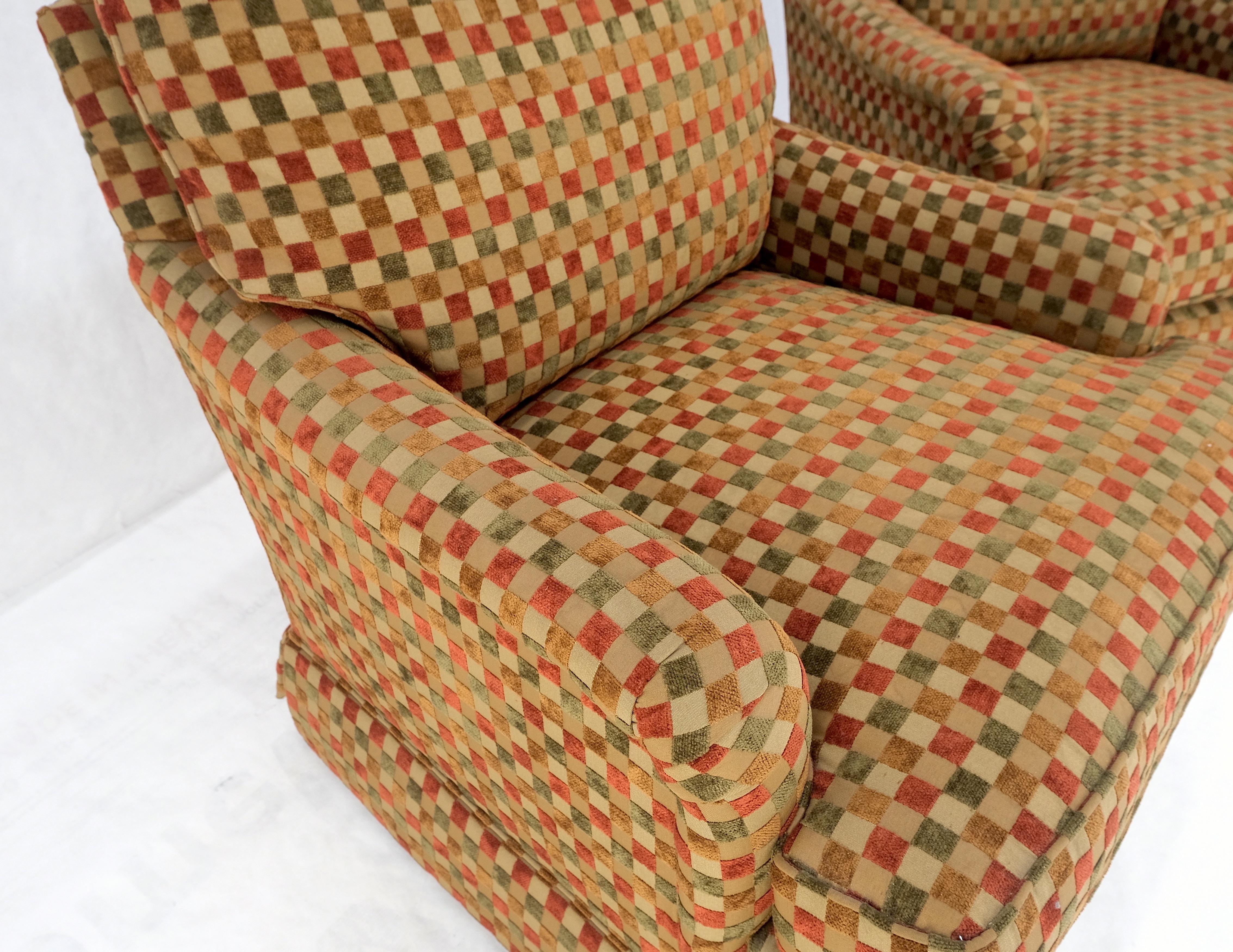 Pair of Mid-Century Modern Upholstery Fabric Vintage Lounge Chairs Mint! 5