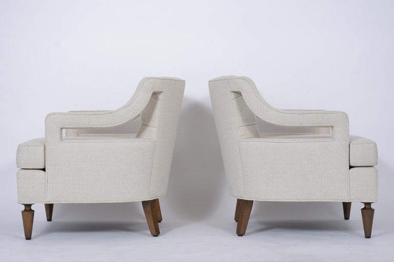 Pair of 1960's Mid-Century Tufted Lounge Chairs For Sale 3