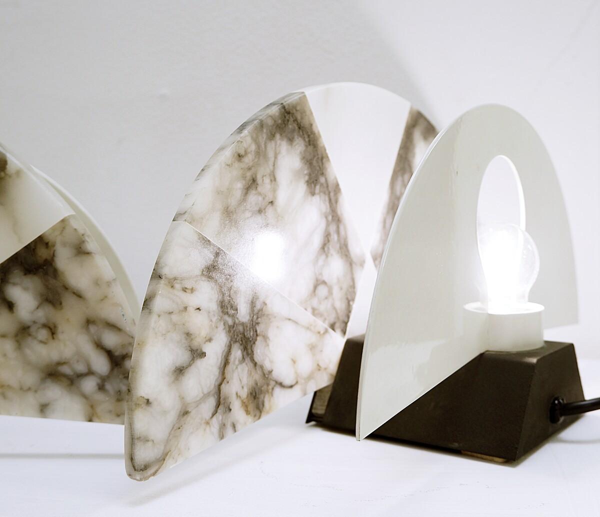 Marble Pair of Mid Century Modern 