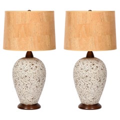 Pair of Mid-Century Modern Volcanic Glazed Ceramic, Walnut
Brass Table Lamps Pair of Mid-Century Modern Volcanic Glazed Ceramic, Walnut
Brass Table Lamps