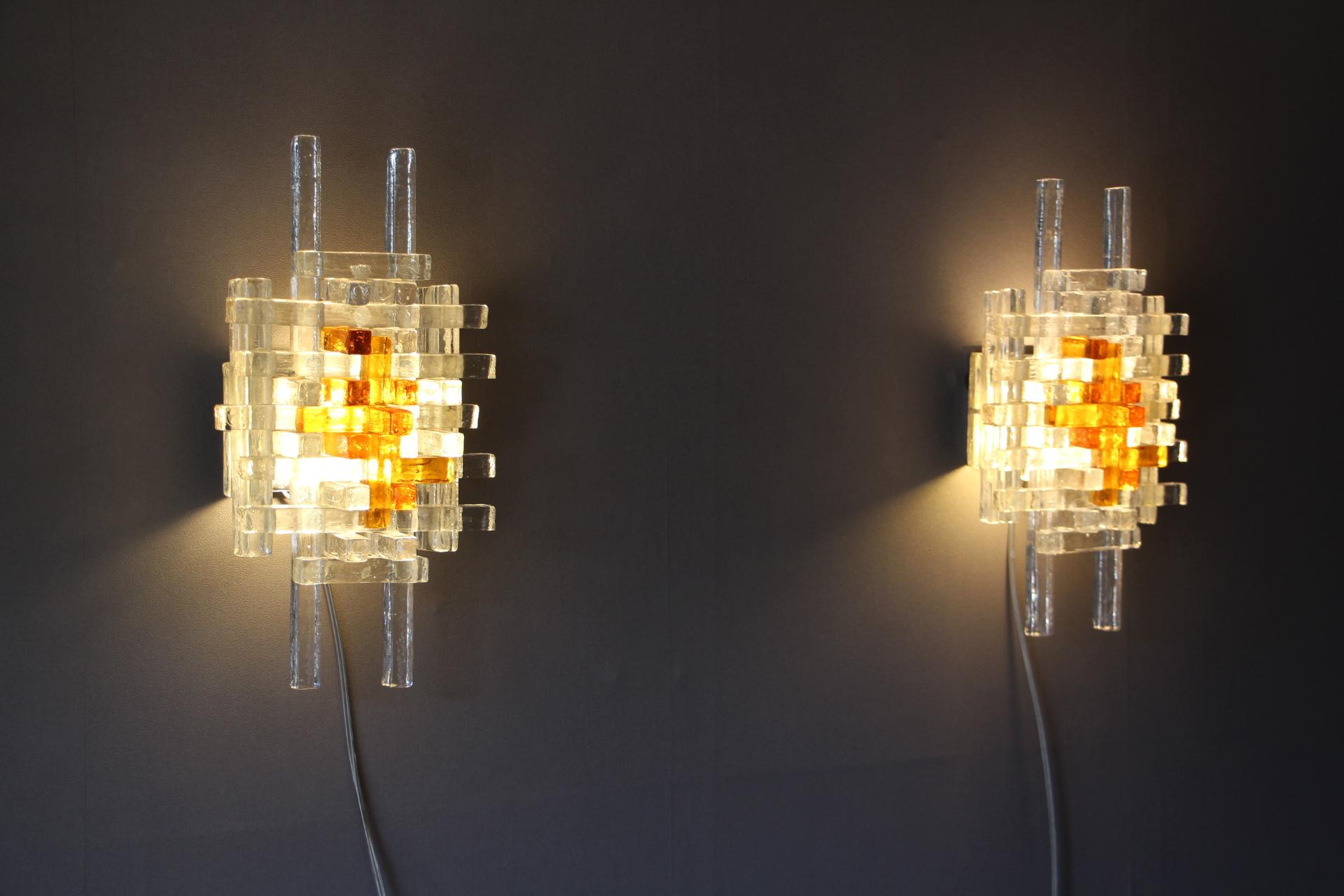 Pair of Mid-Century Modern Wall Lights by Albano Poli for Poliarte 8