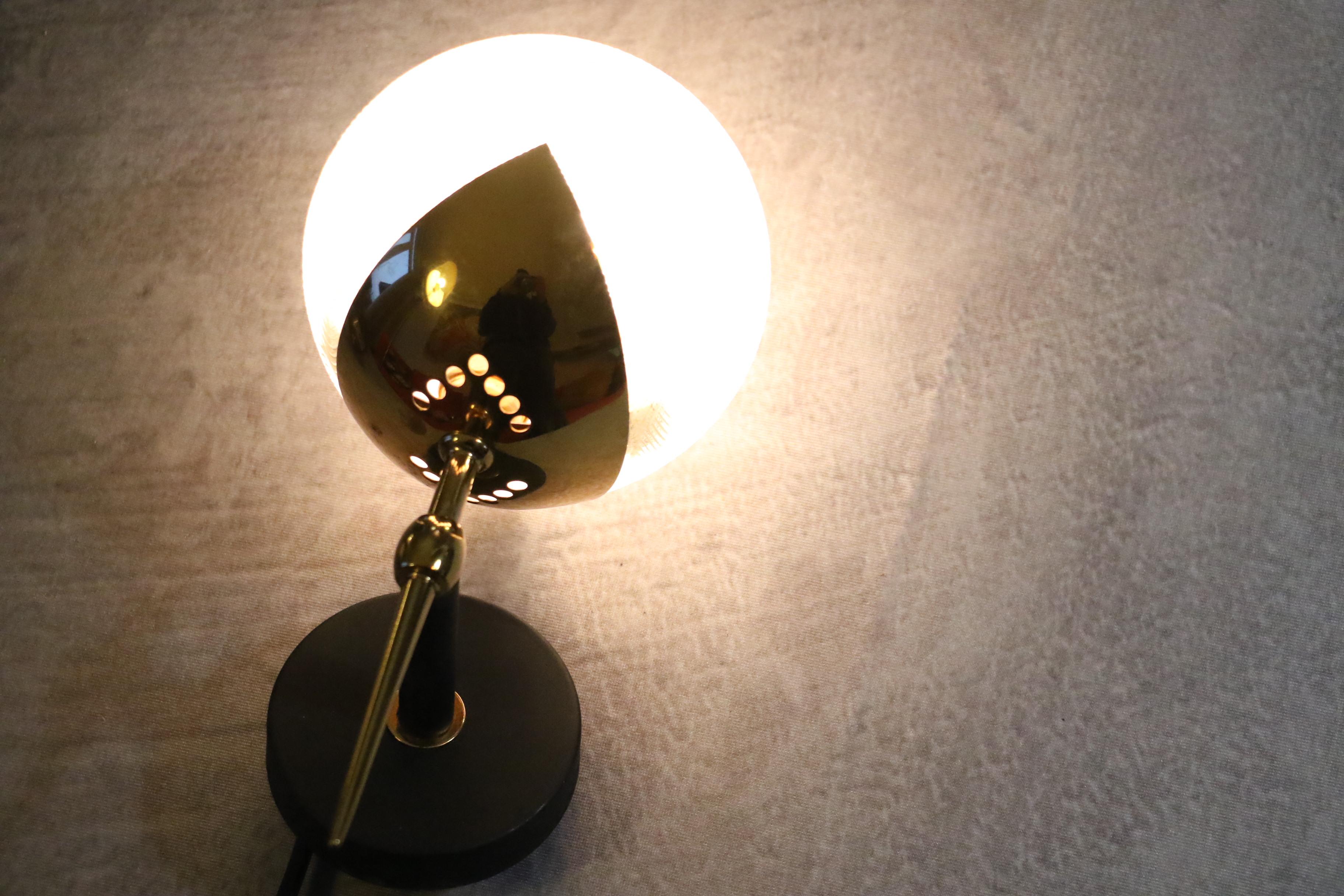 Metal Pair of Mid-Century Modern Wall Sconces by Maison Arlus, France, 1950s For Sale