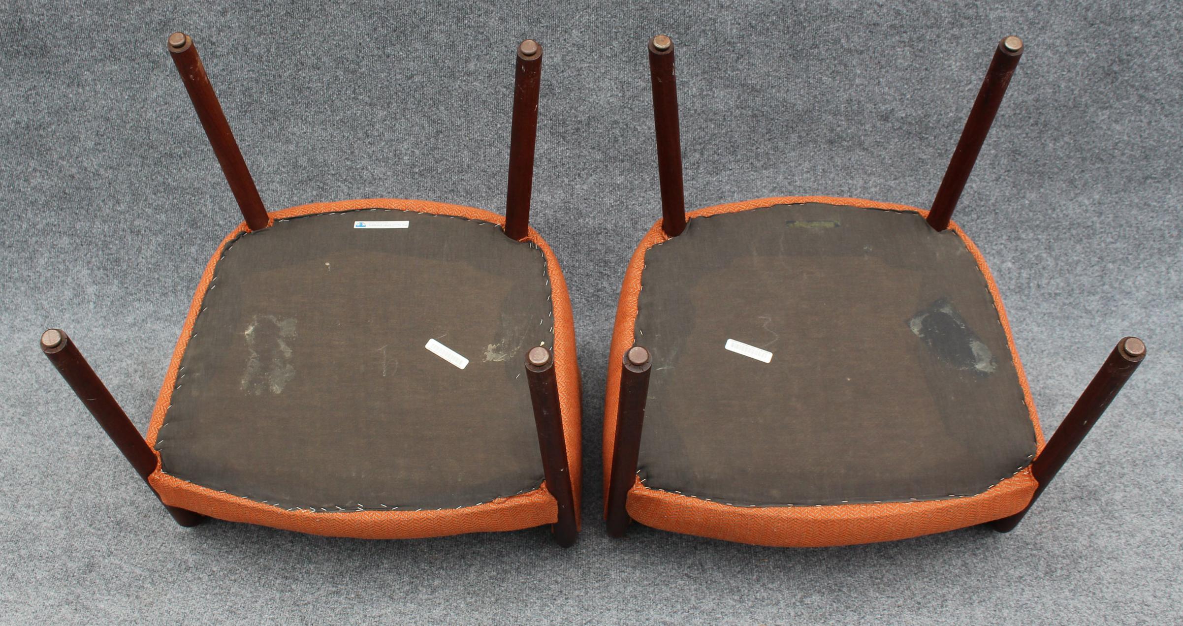 Pair of Mid-Century Modern Walnut Armchair Side Chairs After Ward Bennett 11