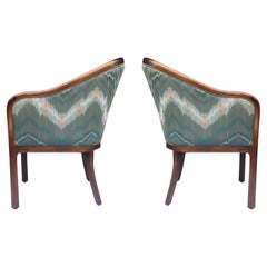 Pair of Mid-Century Modern Walnut Armchair Side Chairs After Ward Bennett