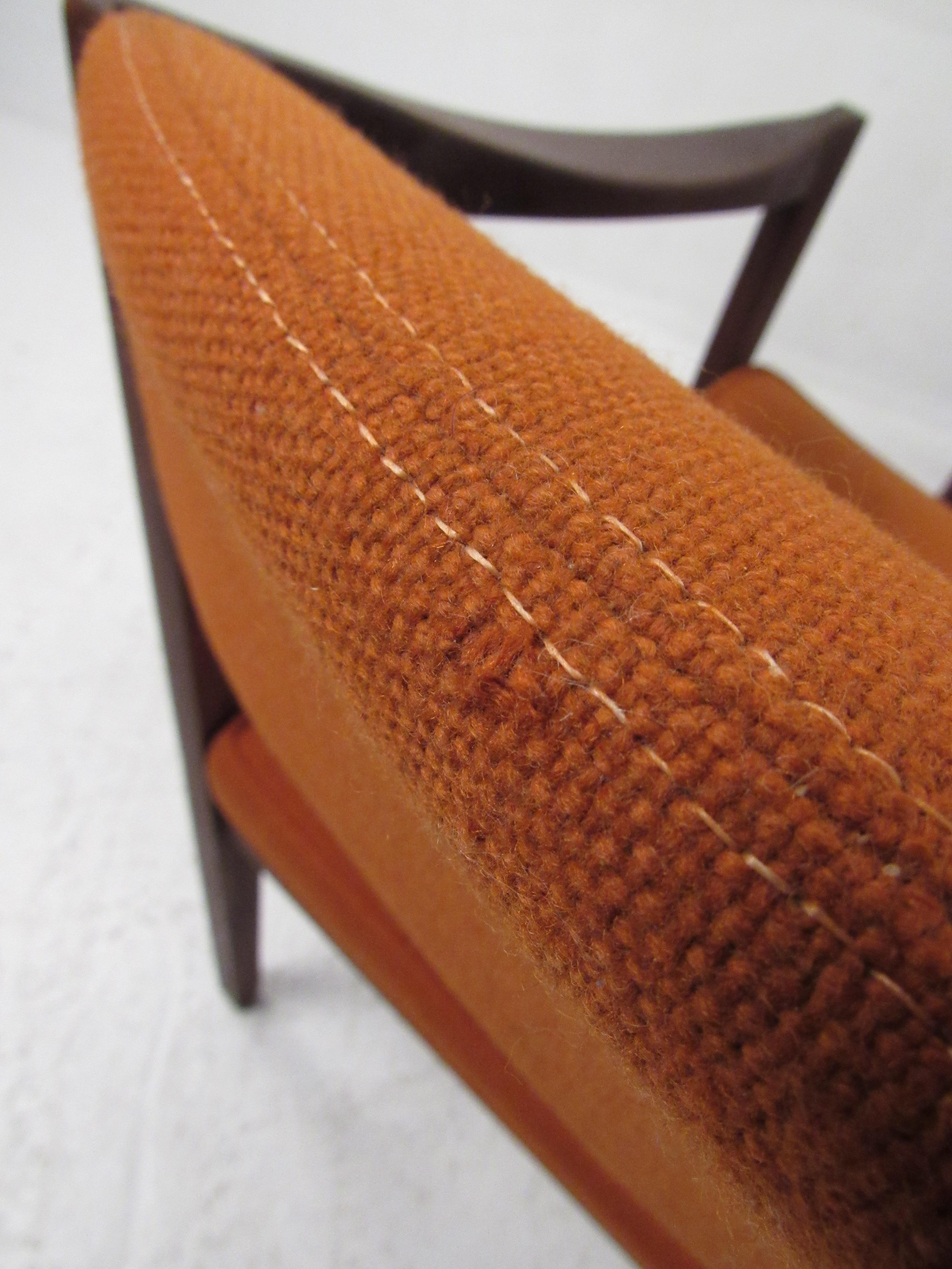 Pair of Mid-Century Modern Walnut Armchairs For Sale 11