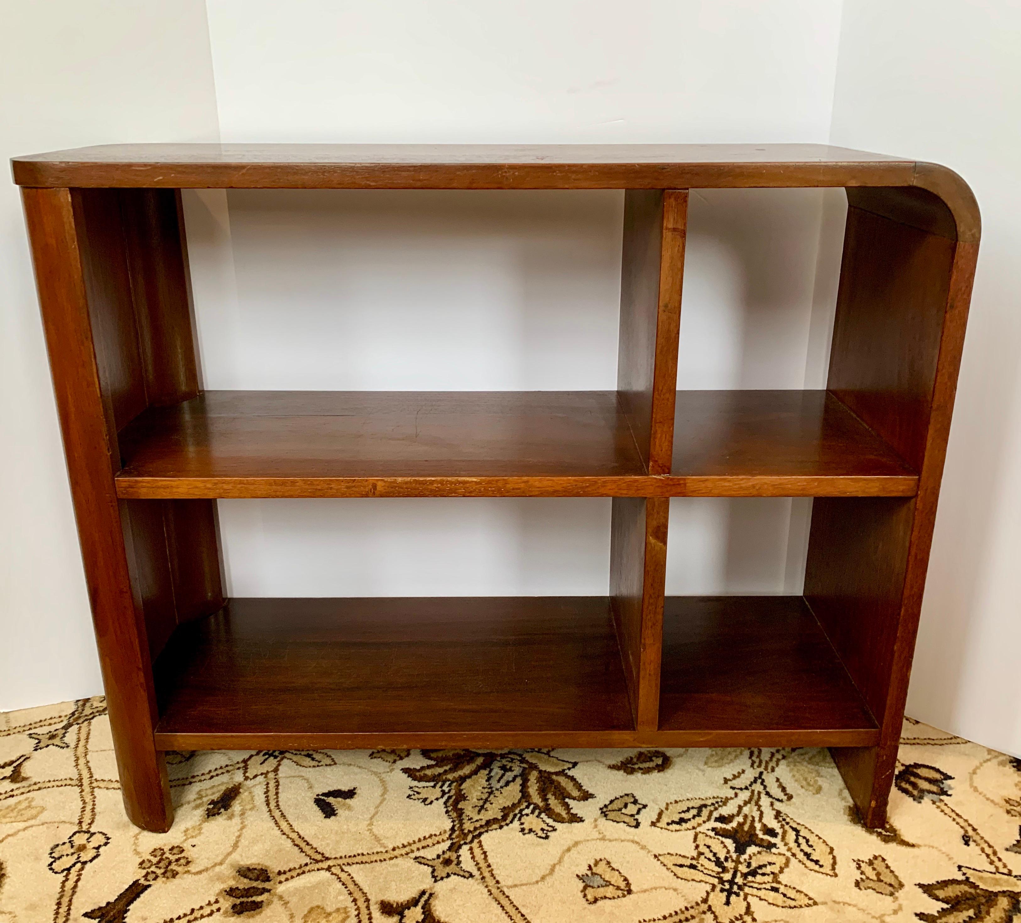 American Pair of Mid-Century Modern Walnut Bookshelves Nightstands End Tables Bookcases