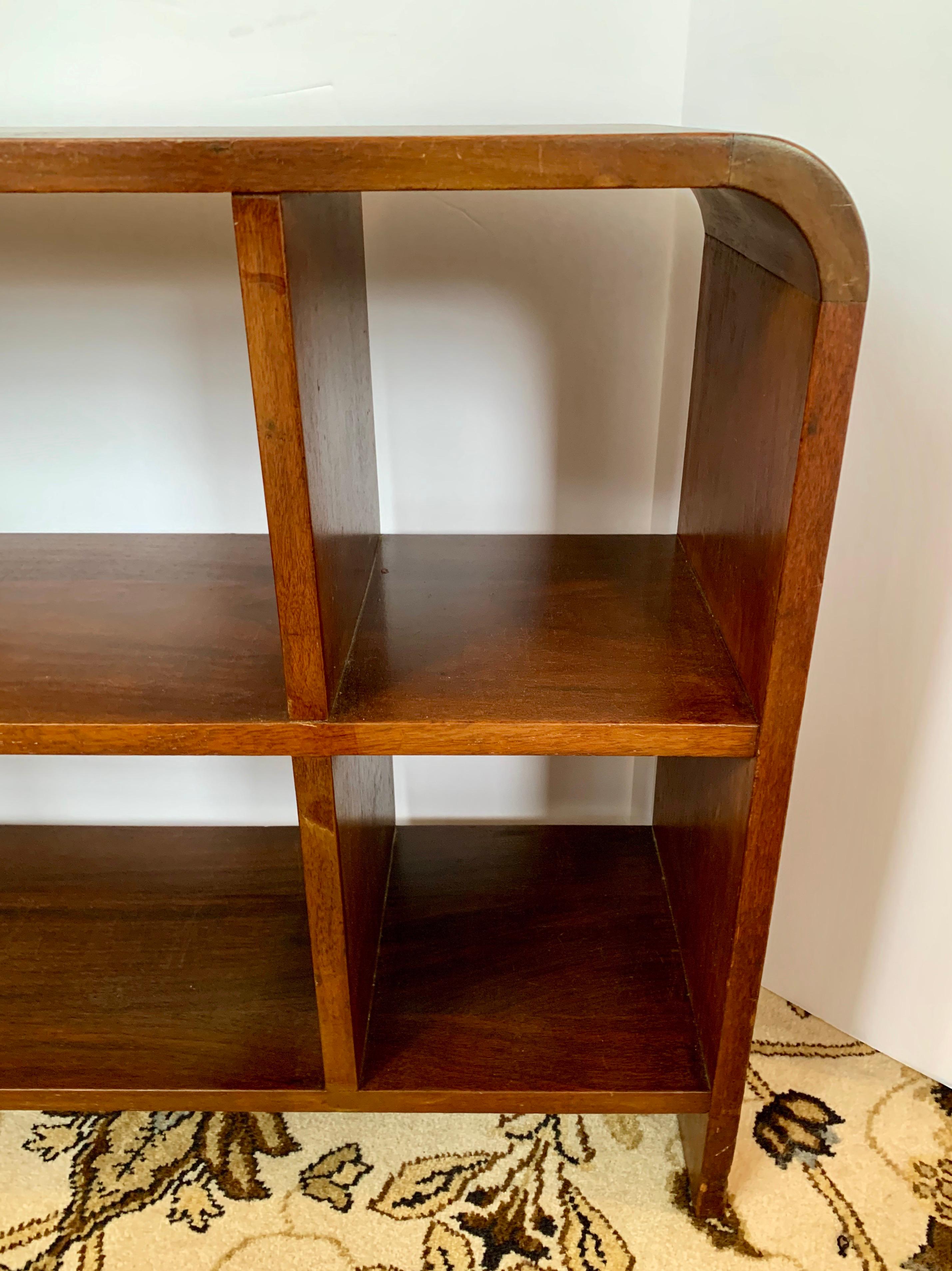 Pair of Mid-Century Modern Walnut Bookshelves Nightstands End Tables Bookcases 2