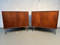 Pair of Mid-Century Modern Walnut Cabinets