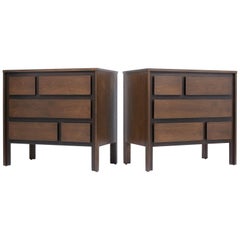 Pair of Mid-Century Modern Walnut Dressers