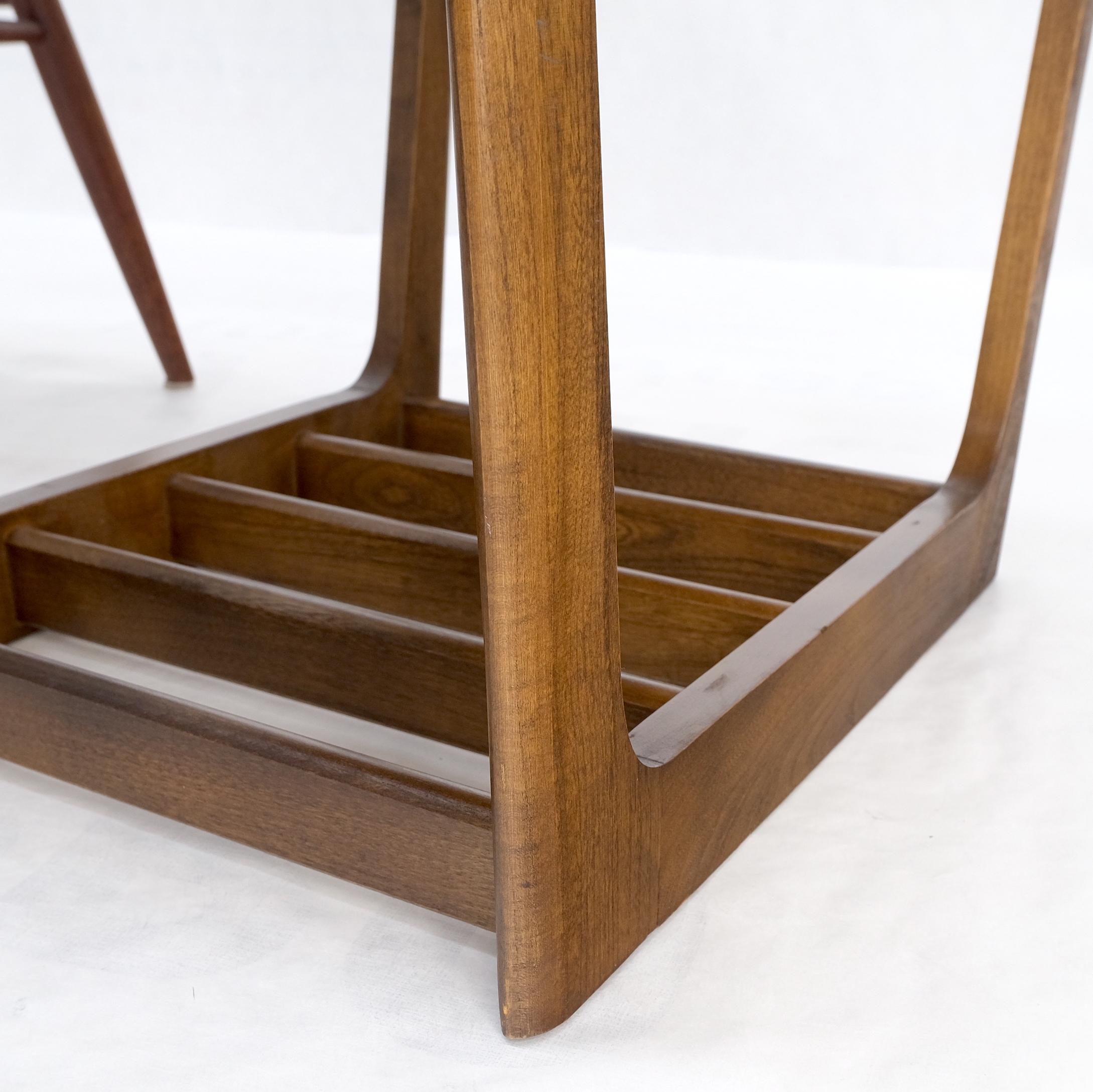 American Pair of Mid-Century Modern Walnut End Side Tables w/ Shelf MINT! For Sale
