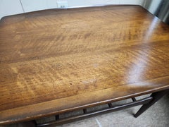 Pair of Mid-Century Modern Walnut End Tables with a Shelf Below by Bassett C1959