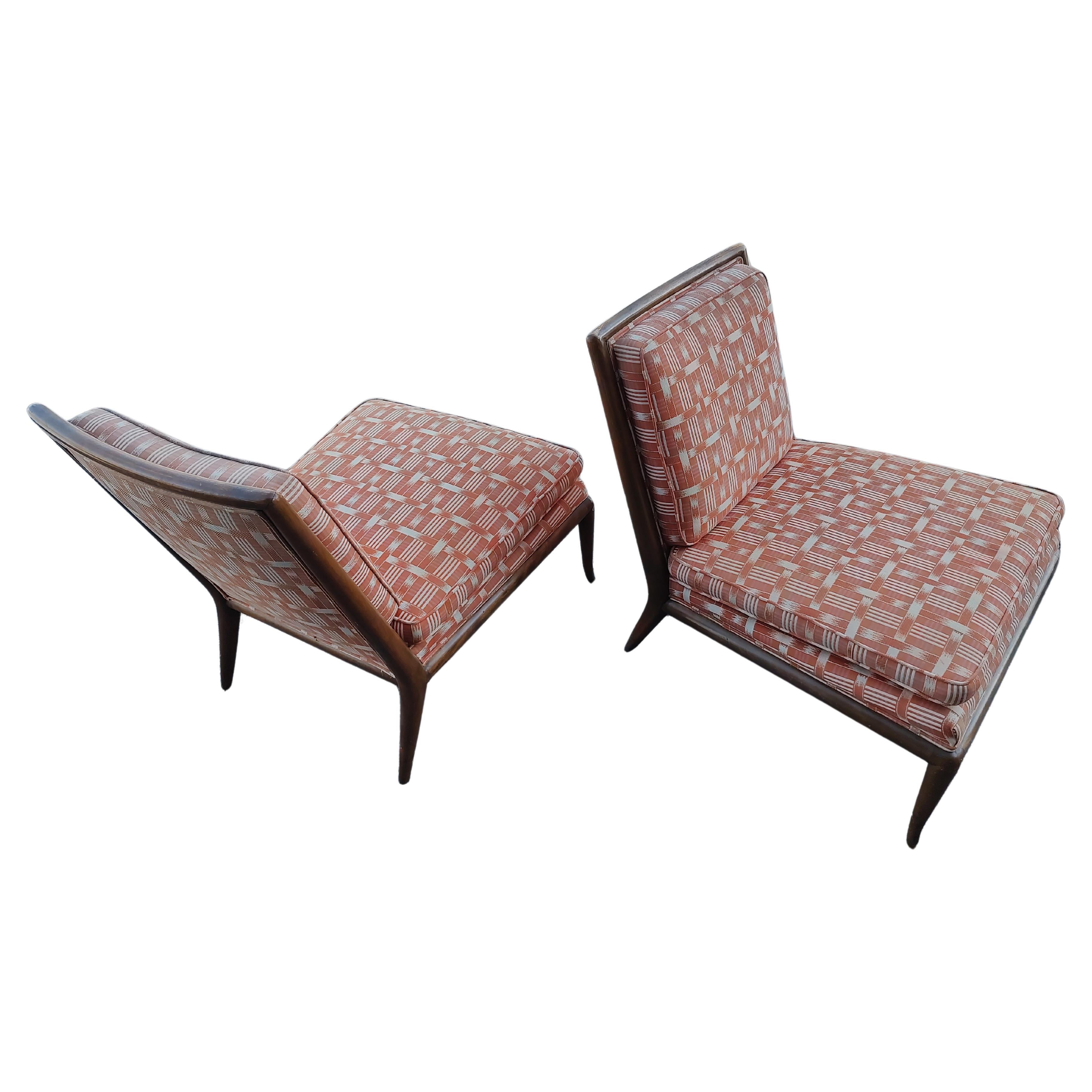 Hand-Crafted Pair of Mid Century Modern Walnut Lounge Chairs By Robs johns Gibbons  For Sale