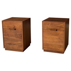 Pair of Mid-Century Modern Walnut Nightstands by Ramseur