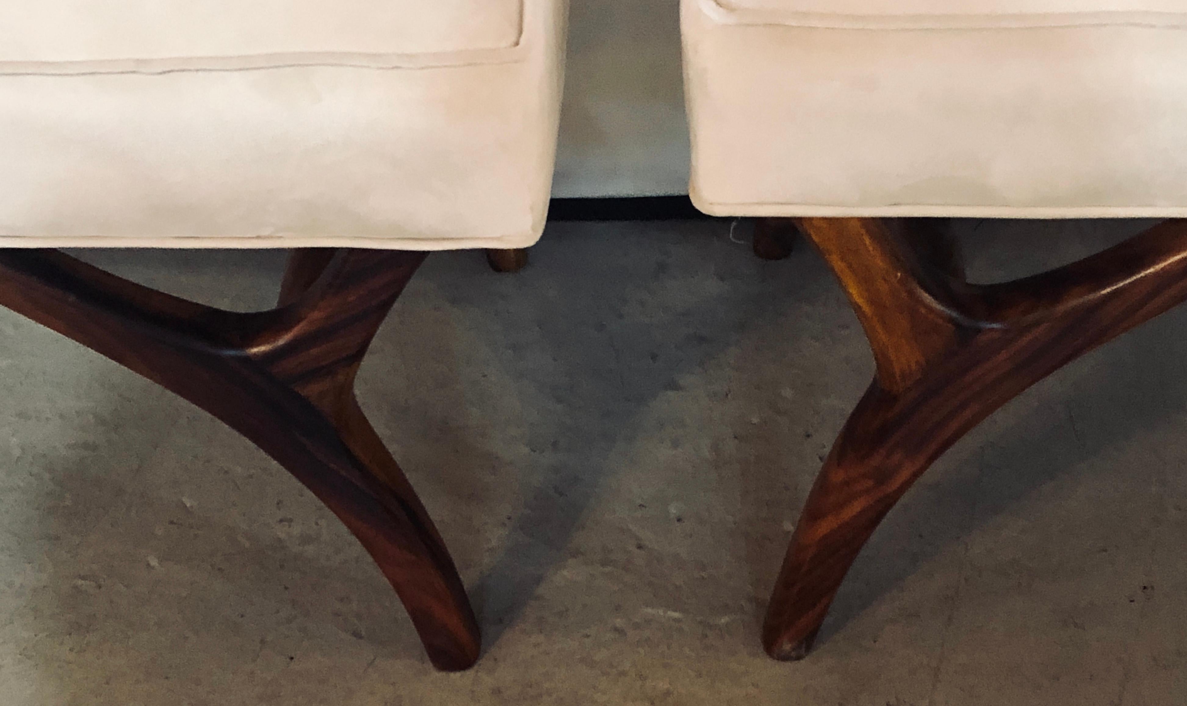 Pair of Mid-Century Modern Window Benches or Stools 1