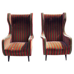 Pair of Mid-Century Modern Wingback Chairs