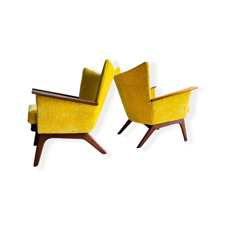 20th Century Rare Pair Adrian Pearsall Wingback Lounge Chairs