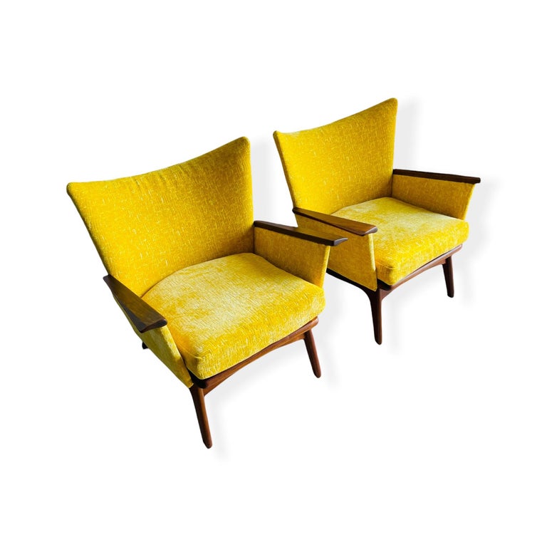 Rare Pair Adrian Pearsall Wingback Lounge Chairs 1
