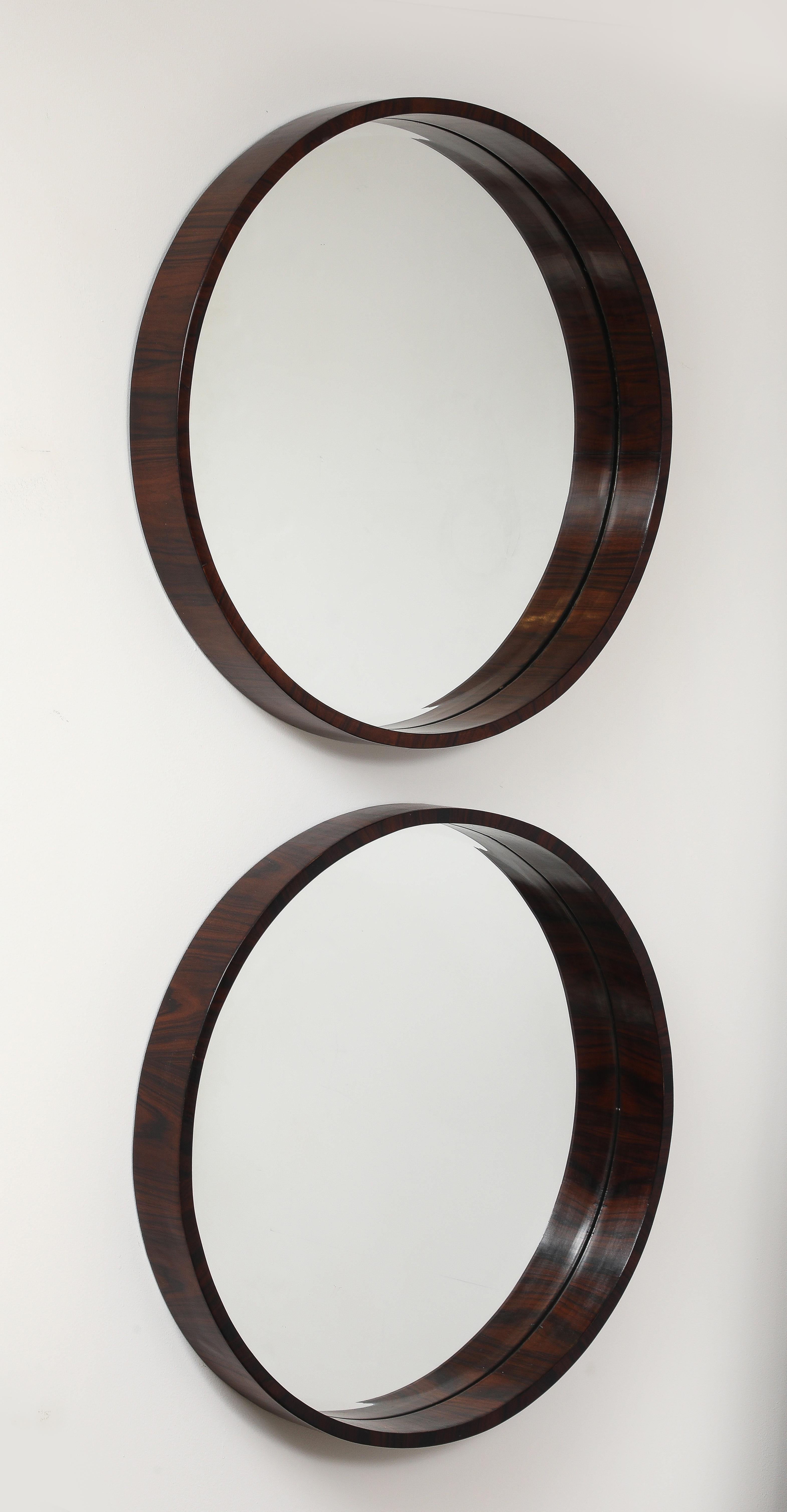 Pair of Mid-Century Modern Wooden Wall Mirrors by Brazilian Designer, 1960s For Sale 5