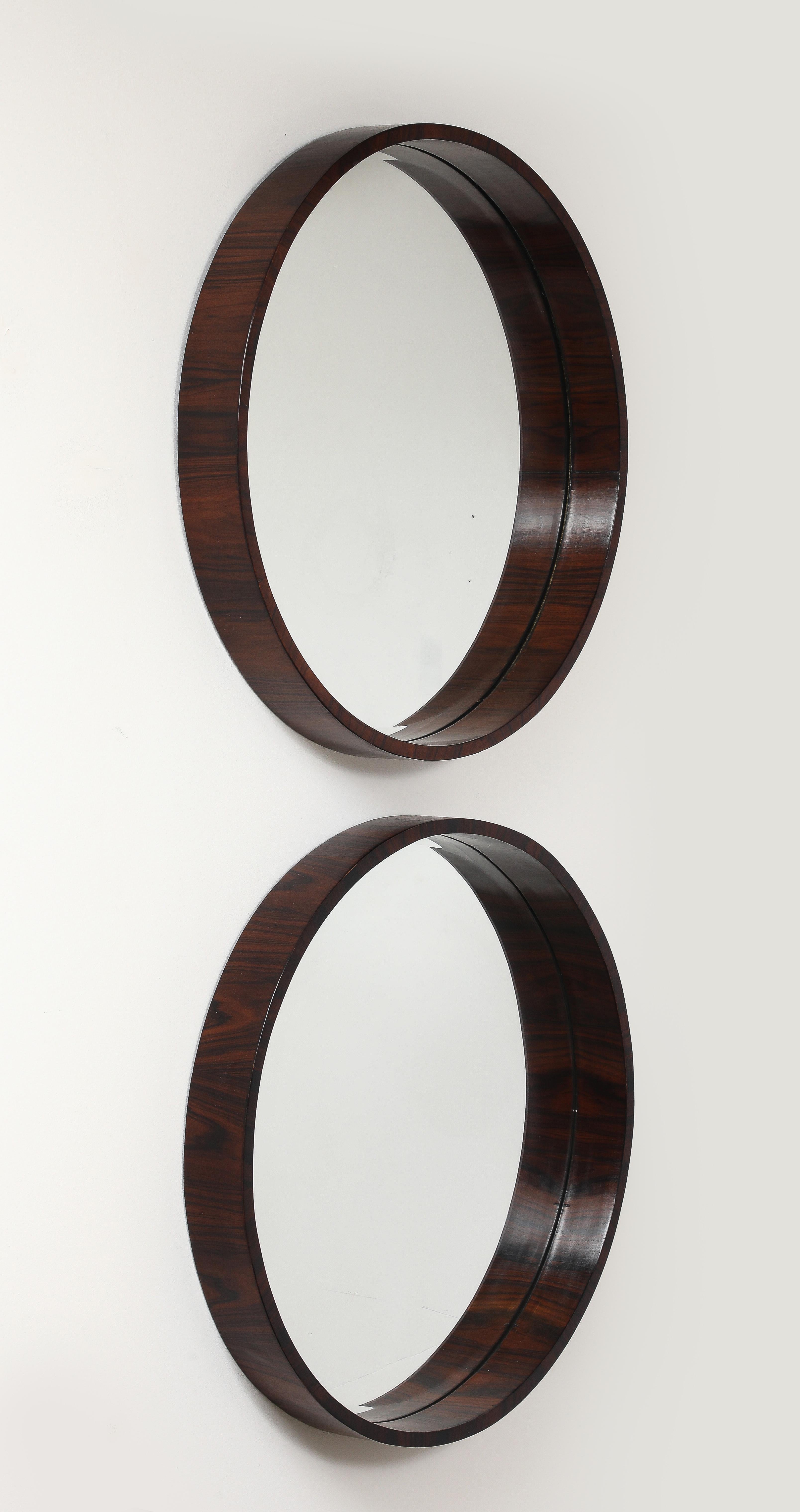 Pair of Mid-Century Modern Wooden Wall Mirrors by Brazilian Designer, 1960s For Sale 6