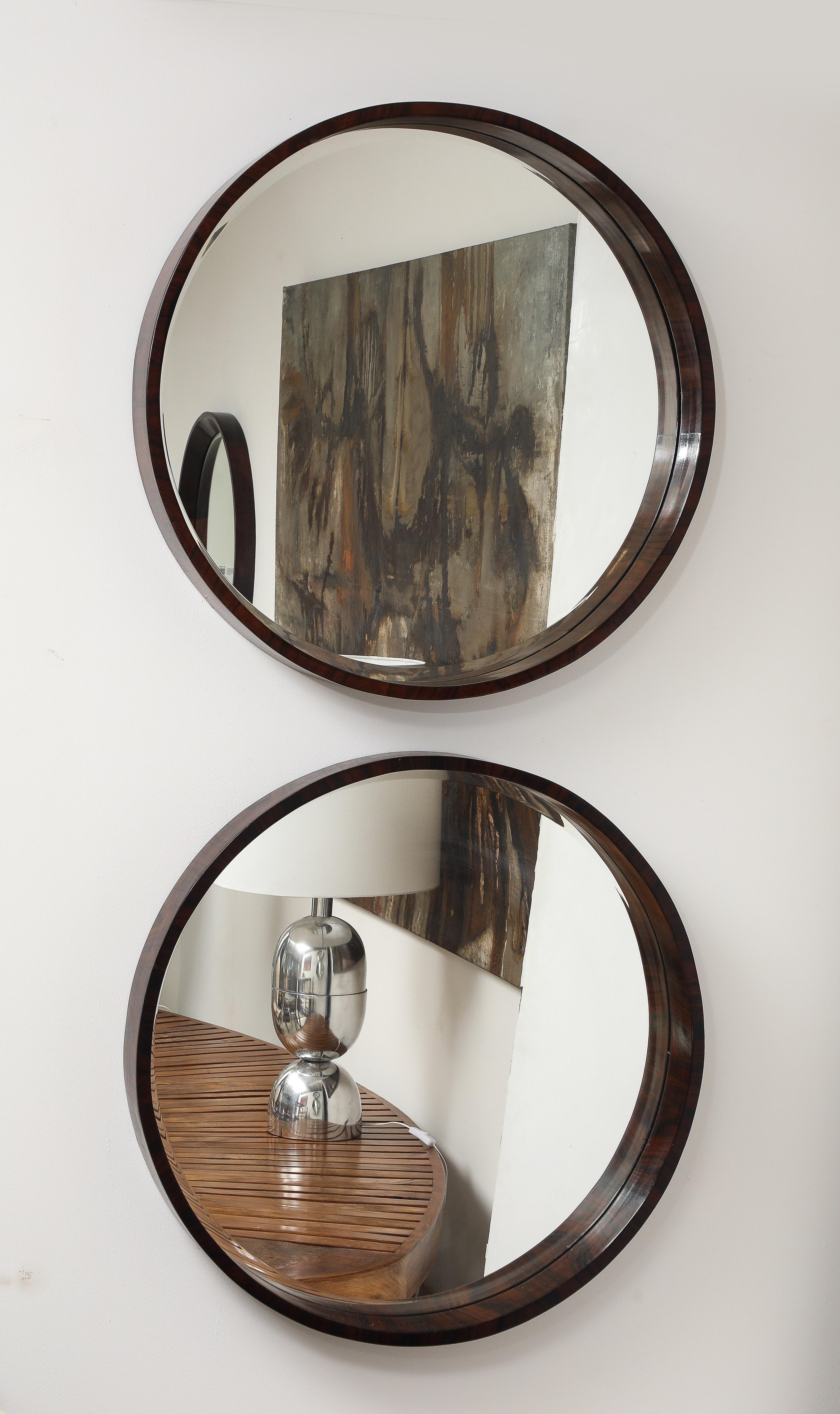 Pair of Mid-Century Modern Wooden Wall Mirrors by Brazilian Designer, 1960s For Sale 2