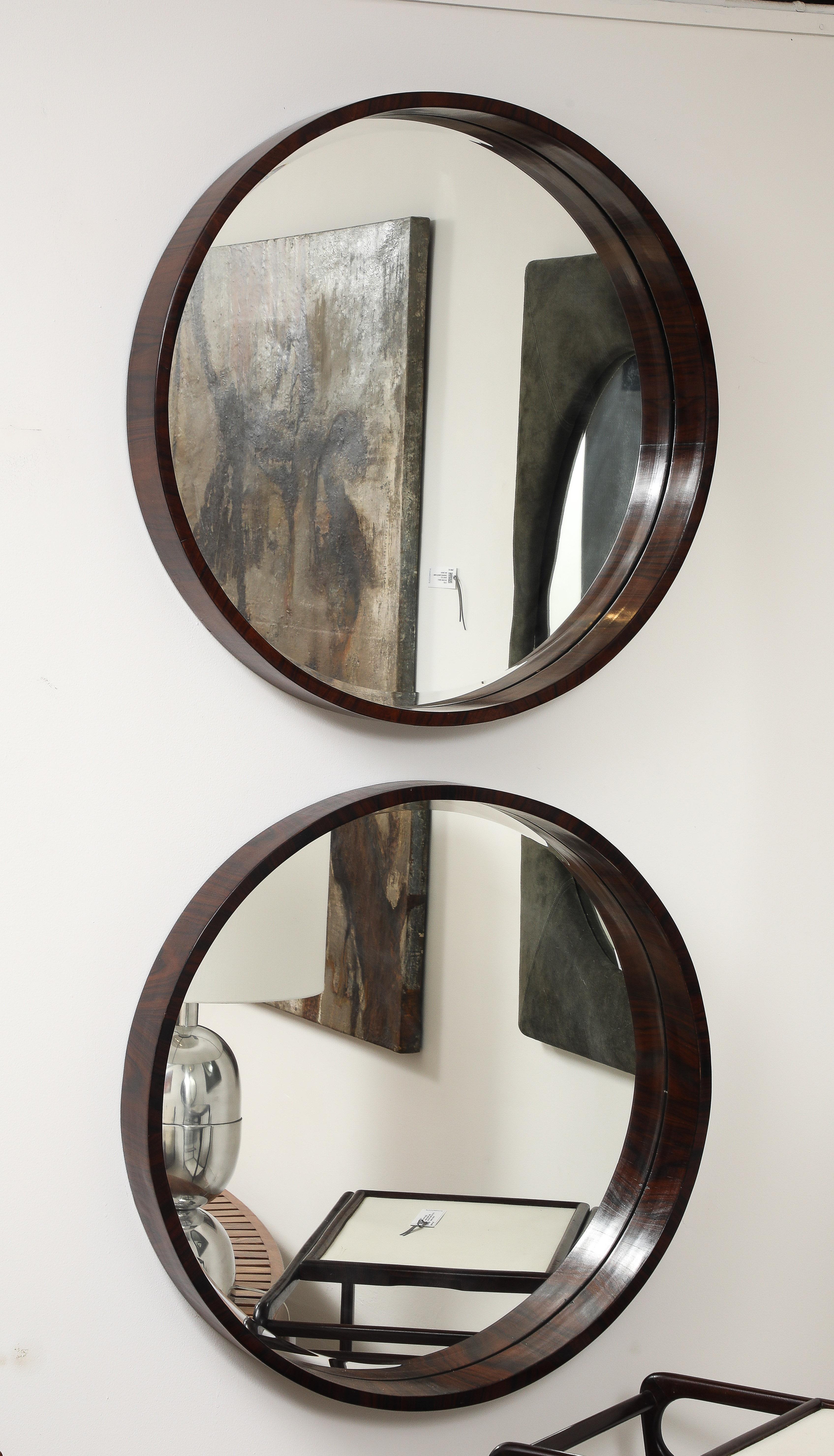 Pair of Mid-Century Modern Wooden Wall Mirrors by Brazilian Designer, 1960s For Sale 3